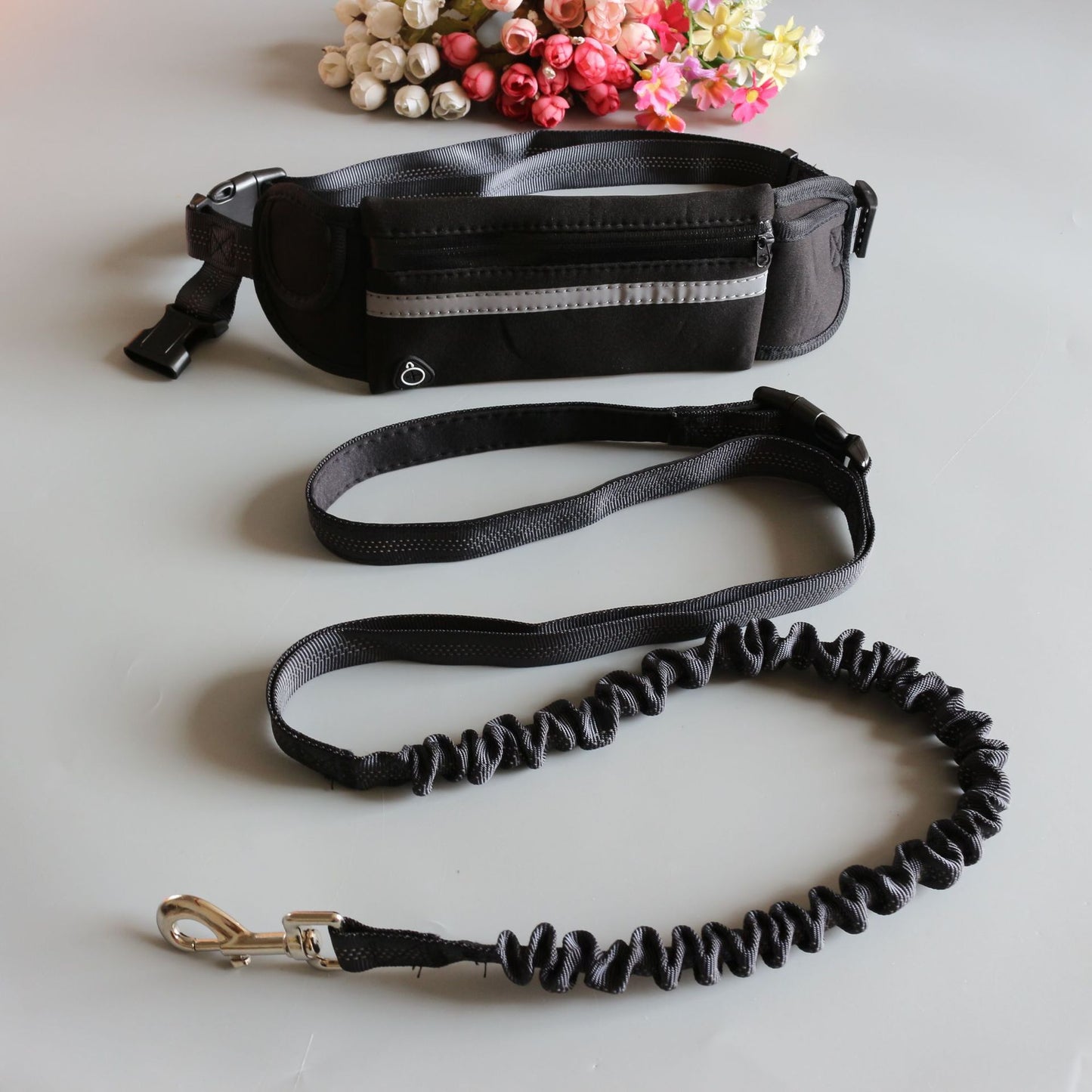 Pet Traction Rope Pocket Running Two-piece Suit