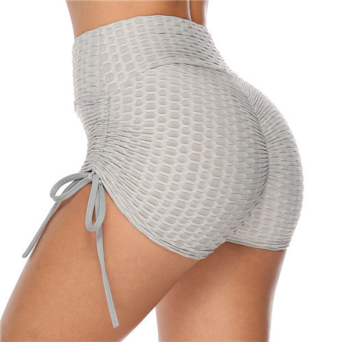 Amazon Jacquard Yoga Pants Hip Shorts Bandage Yoga Pants Bubble Pants