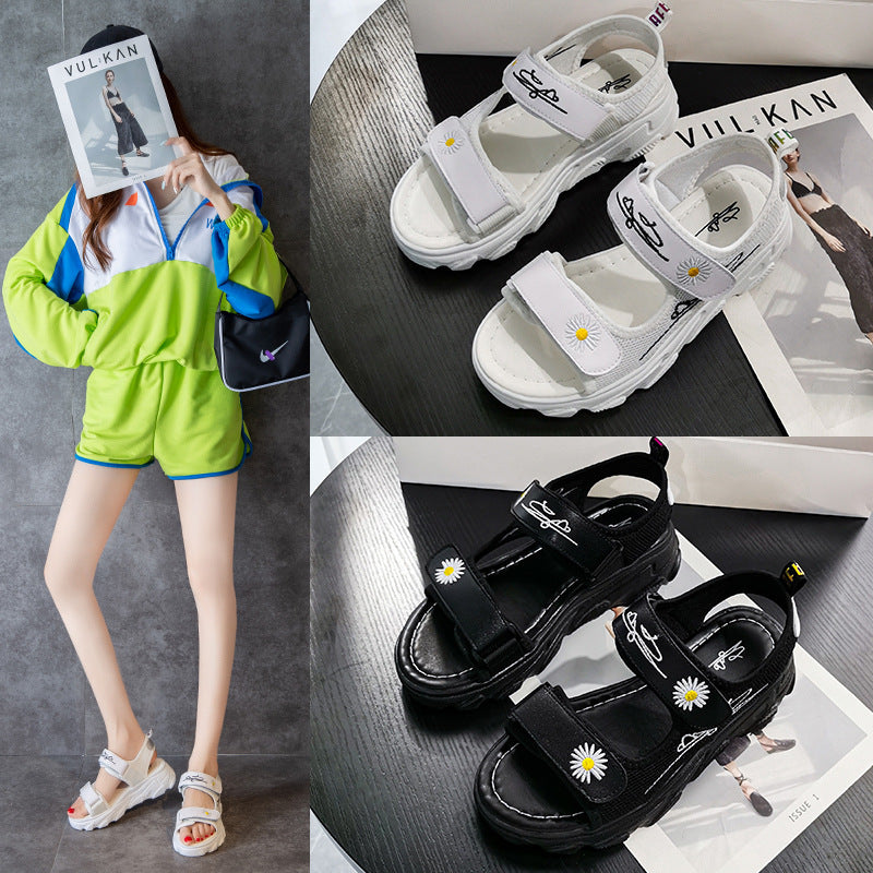 New Velcro Platform Platform Women'S Shoes Casual Beach Shoes