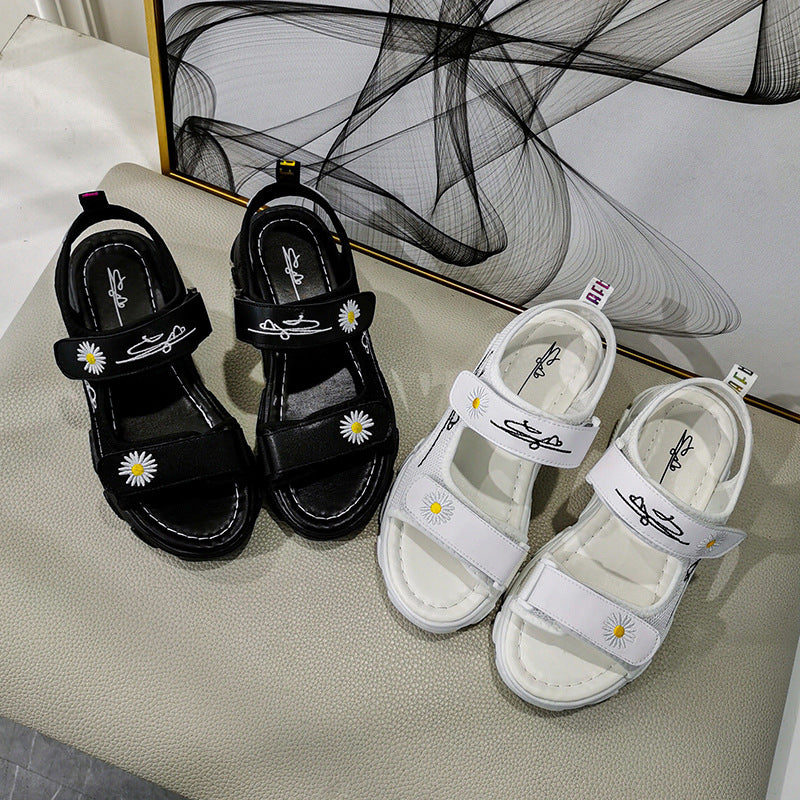 New Velcro Platform Platform Women'S Shoes Casual Beach Shoes