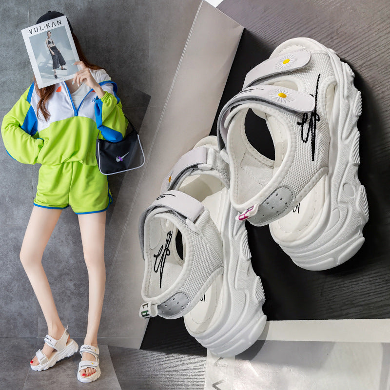New Velcro Platform Platform Women'S Shoes Casual Beach Shoes