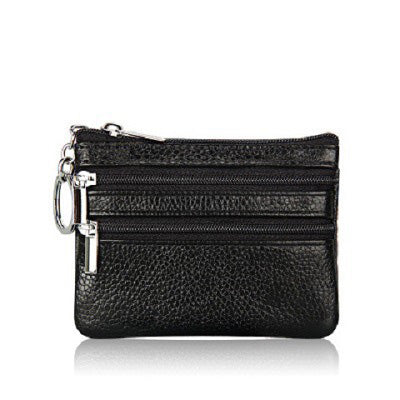 Porte-cartes En Simili Cuir Double Zippe