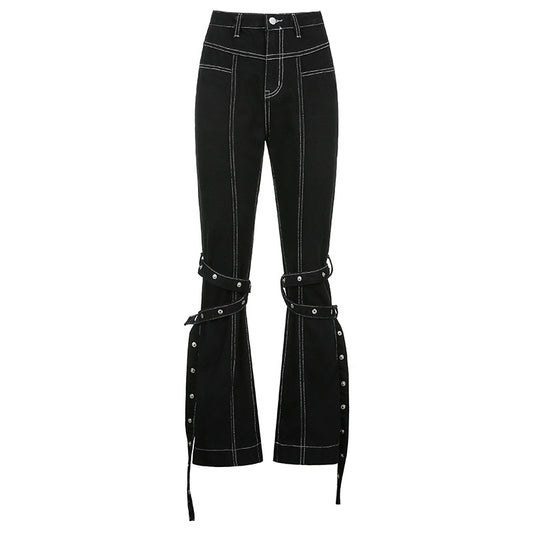 Slim Trousers Street Streamer Casual Jeans