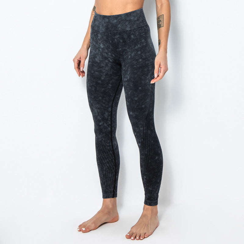 Flotte grænseoverskridende nye sømløse højelastiske mave-højtaljede hofteløftende sports-leggings hofte-yogabukser til kvinder