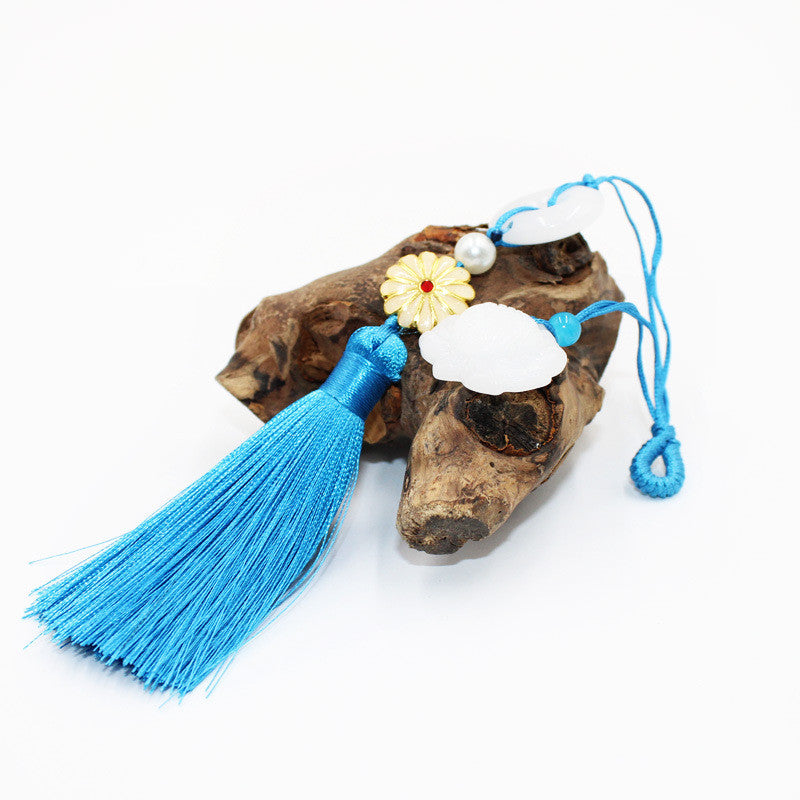 Cheongsam Hanfu Pressed Lapel Fringed Tassel Pendant Retro Chinese Safe Button