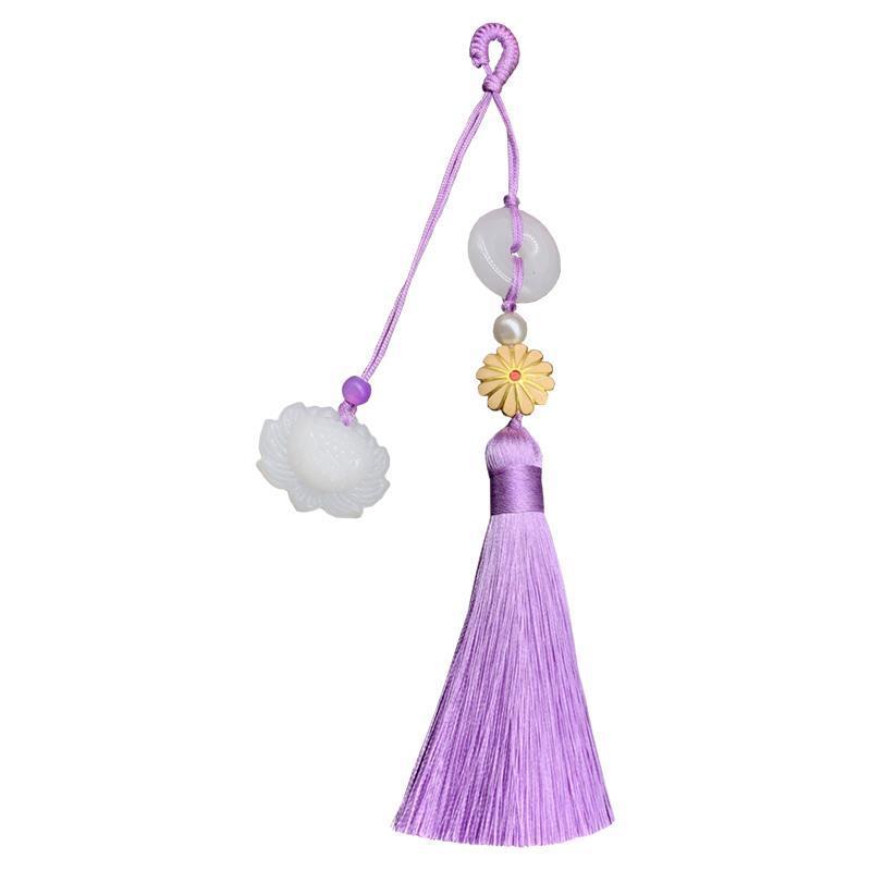 Cheongsam Hanfu Pressed Lapel Fringed Tassel Pendant Retro Chinese Safe Button