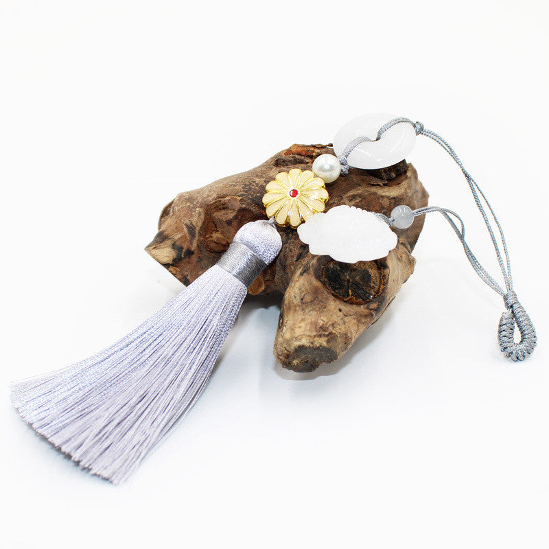 Cheongsam Hanfu Pressed Lapel Fringed Tassel Pendant Retro Chinese Safe Button