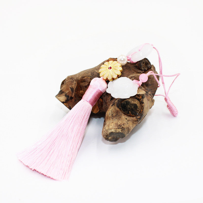 Cheongsam Hanfu Pressed Lapel Fringed Tassel Pendant Retro Chinese Safe Button