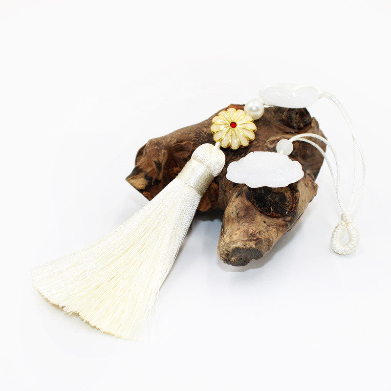 Cheongsam Hanfu Pressed Lapel Fringed Tassel Pendant Retro Chinese Safe Button