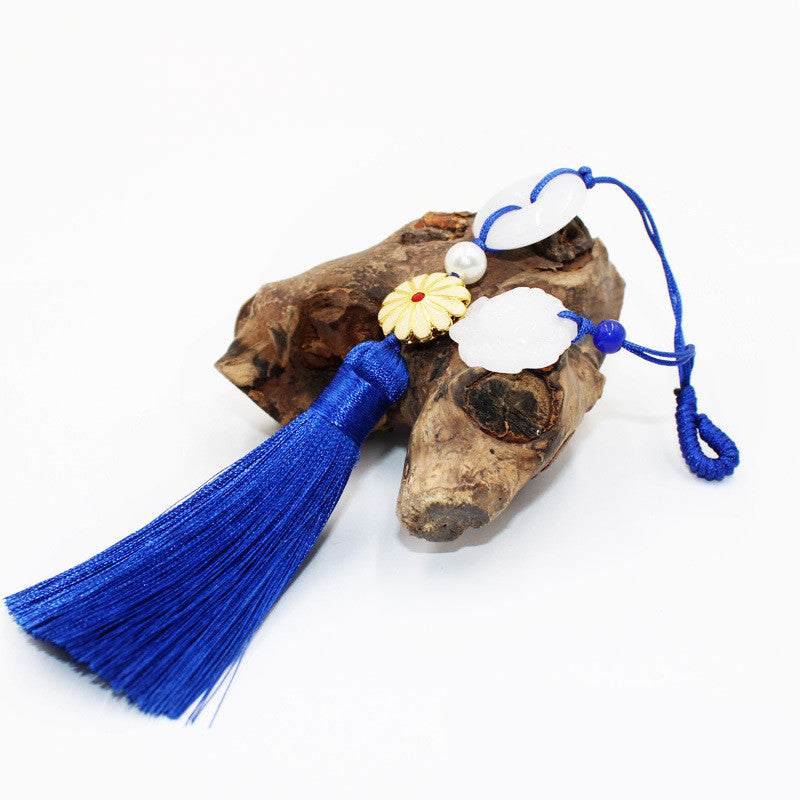Cheongsam Hanfu Pressed Lapel Fringed Tassel Pendant Retro Chinese Safe Button