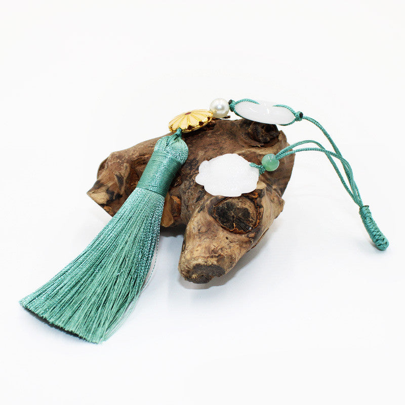 Cheongsam Hanfu Pressed Lapel Fringed Tassel Pendant Retro Chinese Safe Button