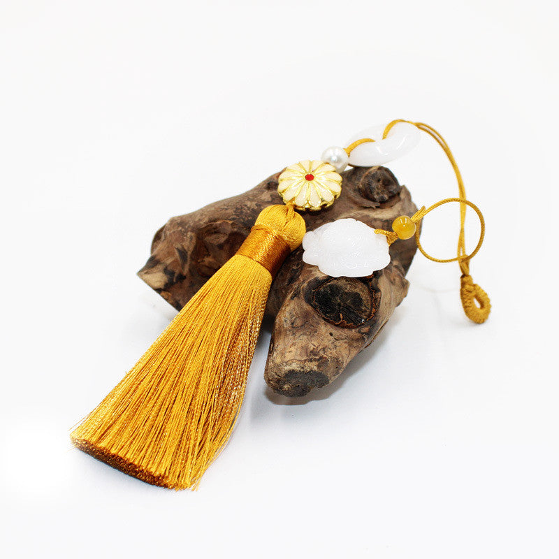 Cheongsam Hanfu Pressed Lapel Fringed Tassel Pendant Retro Chinese Safe Button