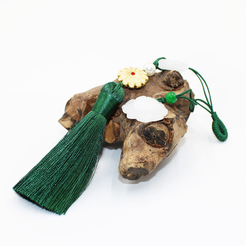 Cheongsam Hanfu Pressed Lapel Fringed Tassel Pendant Retro Chinese Safe Button