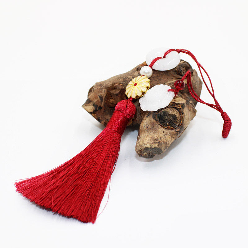 Cheongsam Hanfu Pressed Lapel Fringed Tassel Pendant Retro Chinese Safe Button
