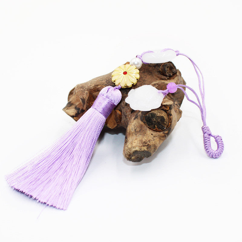 Cheongsam Hanfu Pressed Lapel Fringed Tassel Pendant Retro Chinese Safe Button