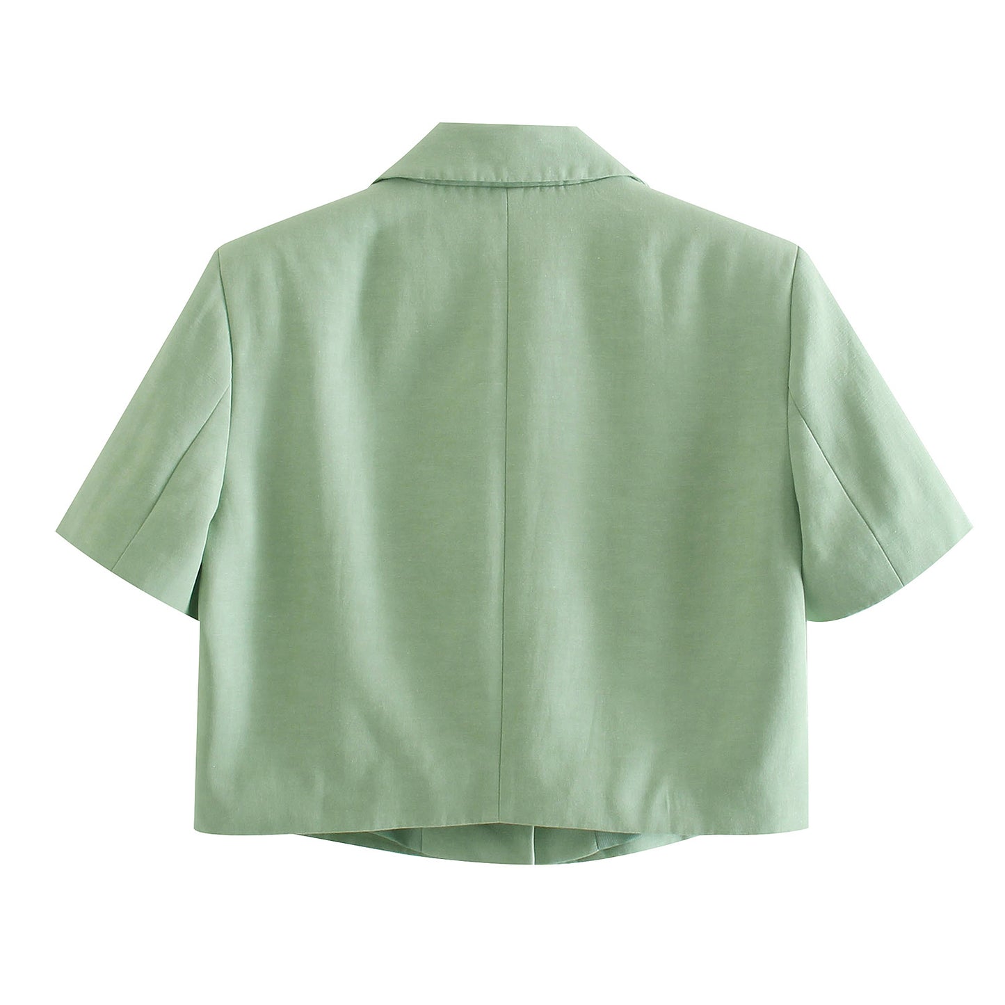 American Style Linen Short-Sleeved Short Blazer