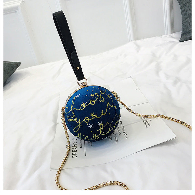 Foreign Trade All-Match Small Round Bag New Hand Bag Korean Fashion Trendy Chain Shoulder Bag Messenger Bag Female Bag