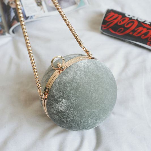 Foreign Trade All-Match Small Round Bag New Hand Bag Korean Fashion Trendy Chain Shoulder Bag Messenger Bag Female Bag