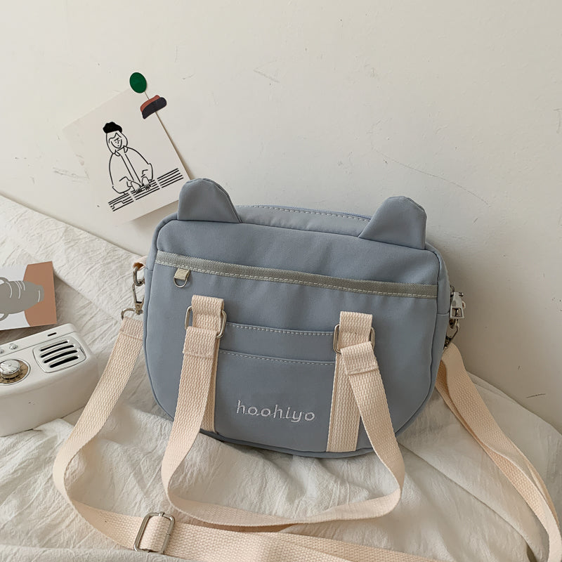 Large-Capacity Canvas Bag, Literary Messenger Bag, High School And University Textbook Handbag