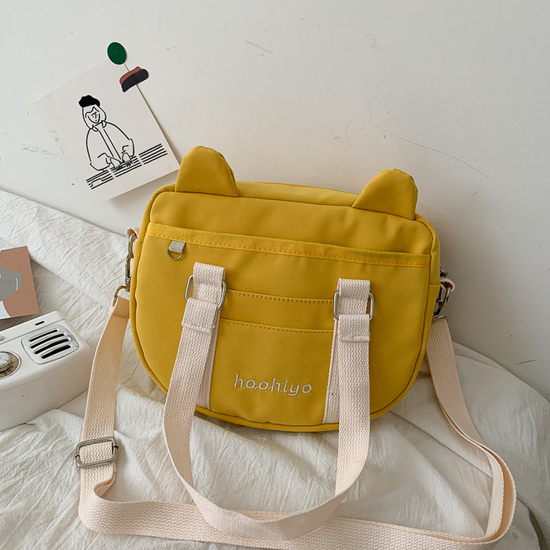Large-Capacity Canvas Bag, Literary Messenger Bag, High School And University Textbook Handbag