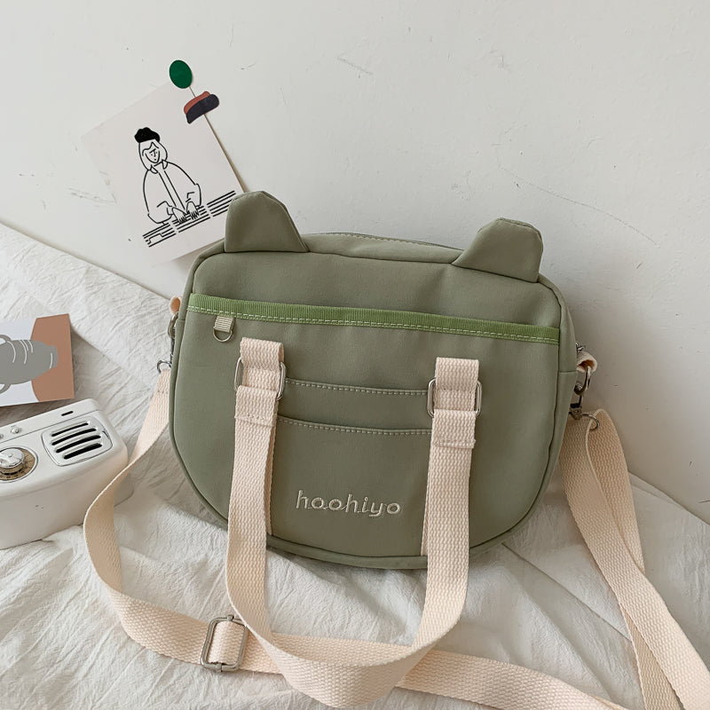 Large-Capacity Canvas Bag, Literary Messenger Bag, High School And University Textbook Handbag