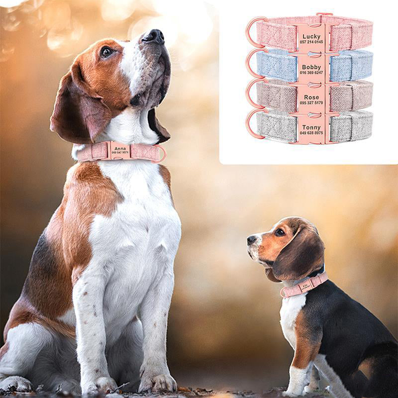 Hundehalsbånd med gravering Anti-tab halsbånd Golden Retriever Mellemstore og Store Hunde Teddy Små Hunde Halsbånd Line