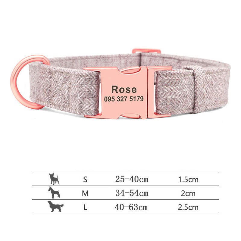 Hundehalsbånd med gravering Anti-tab halsbånd Golden Retriever Mellemstore og Store Hunde Teddy Små Hunde Halsbånd Line
