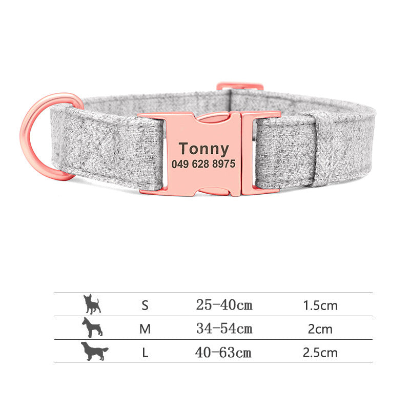 Hundehalsbånd med gravering Anti-tab halsbånd Golden Retriever Mellemstore og Store Hunde Teddy Små Hunde Halsbånd Line