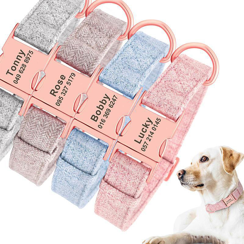 Hundehalsbånd med gravering Anti-tab halsbånd Golden Retriever Mellemstore og Store Hunde Teddy Små Hunde Halsbånd Line
