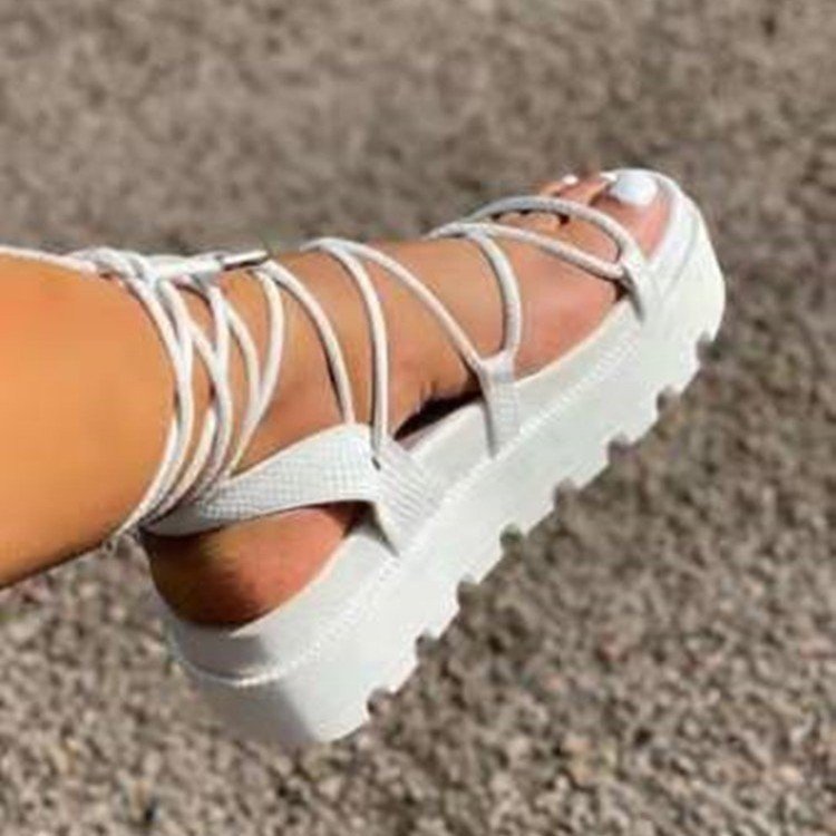 New Korean Style Flat Sandals With Platform