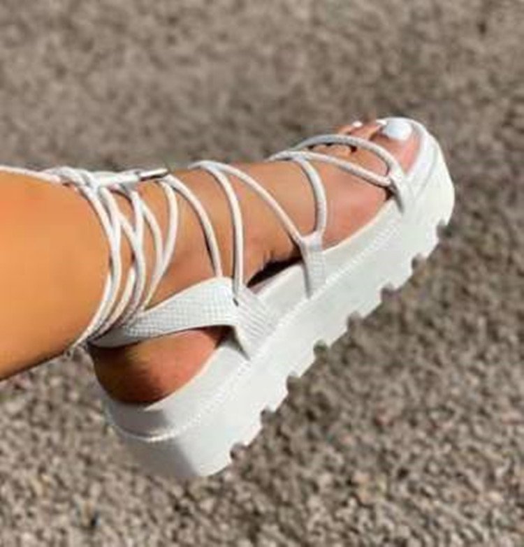 New Korean Style Flat Sandals With Platform