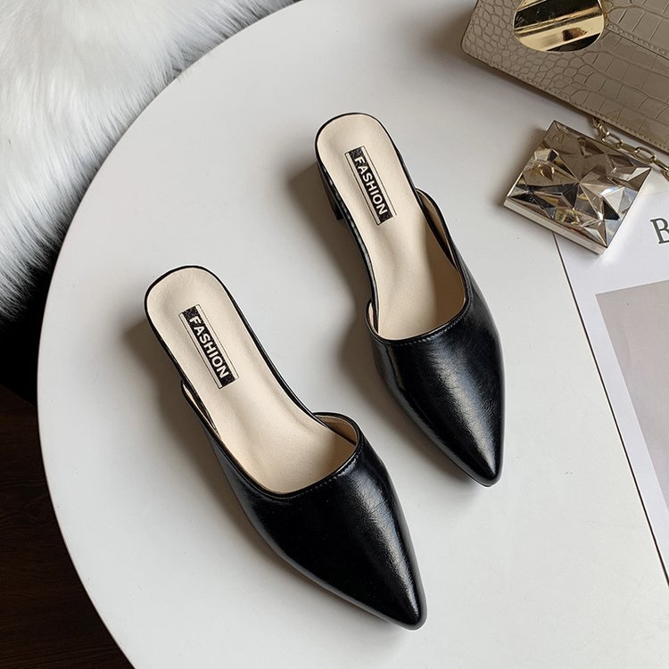 Half Slippers Female Pointed Toe With Breathable