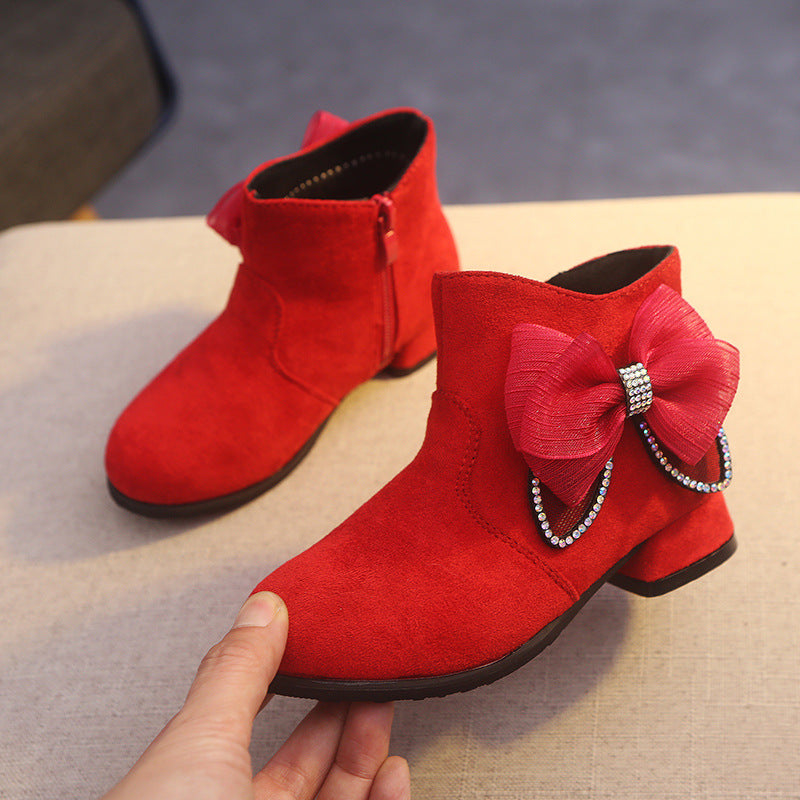 Plush Two Cotton Princess Shoes Boots