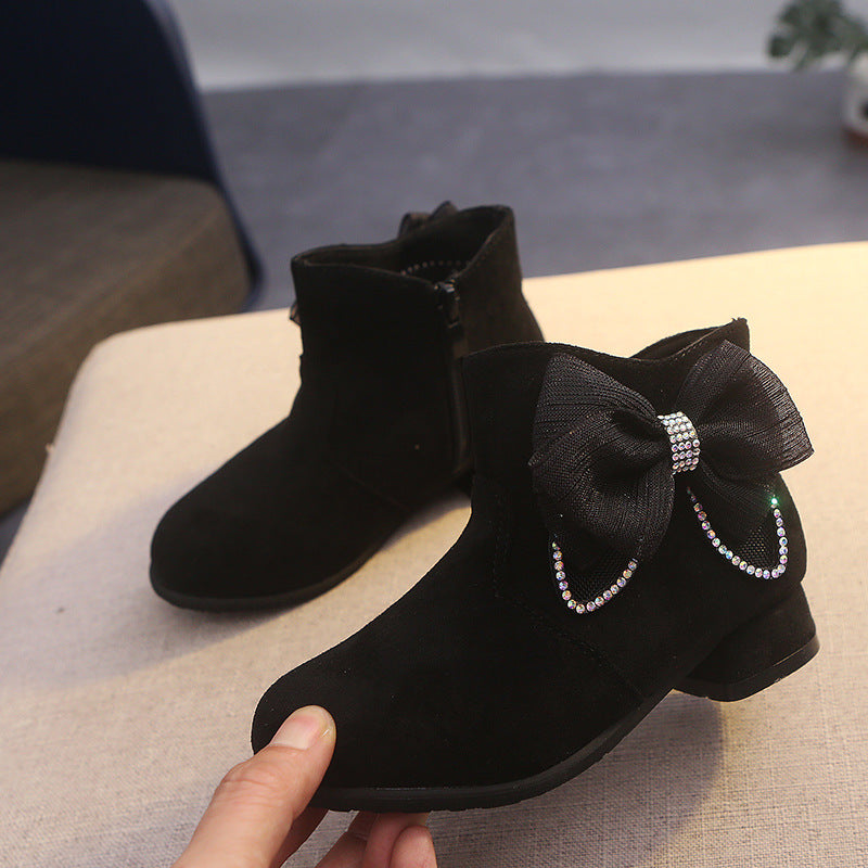 Plush Two Cotton Princess Shoes Boots