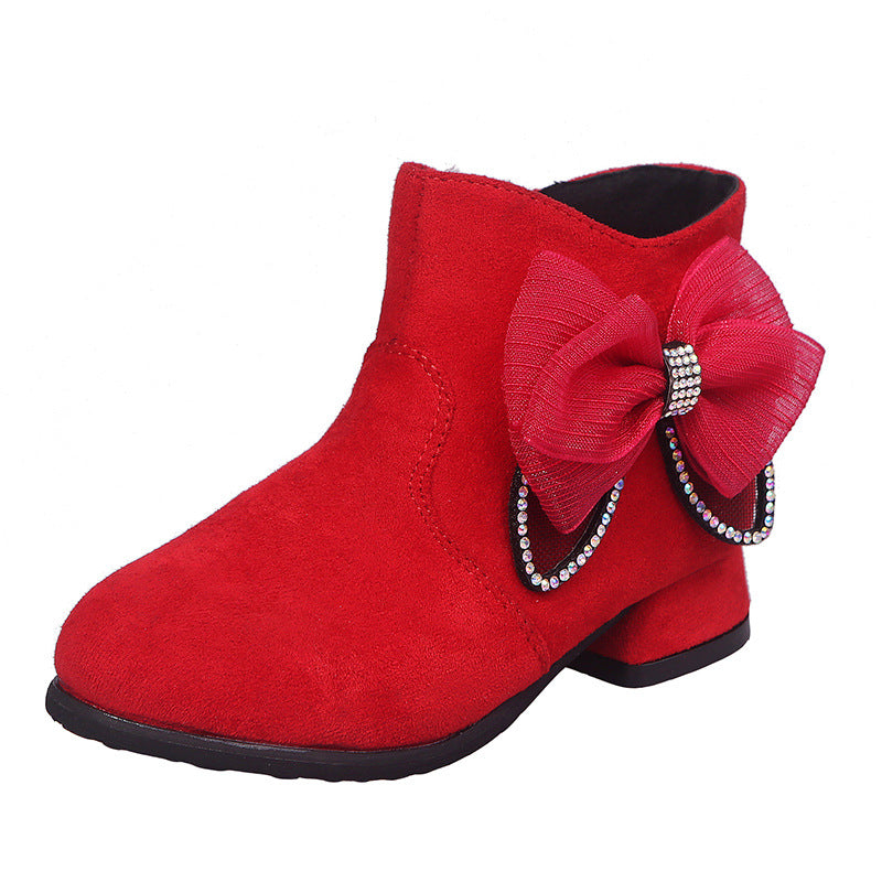 Plush Two Cotton Princess Shoes Boots