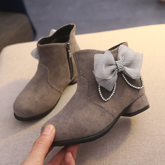 Plush Two Cotton Princess Shoes Boots