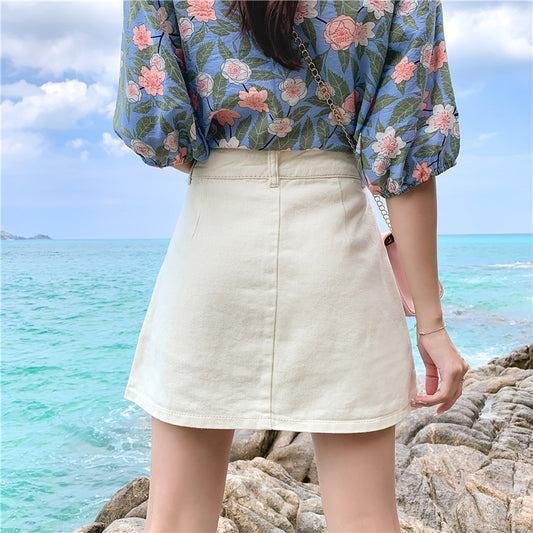 Anti-Glare High Waist Culottes A-Line Culottes Fat Mm