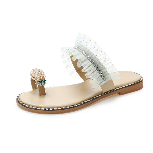 Outer Wear Seaside Flat-Soled Beach Shoes Roman Sandals