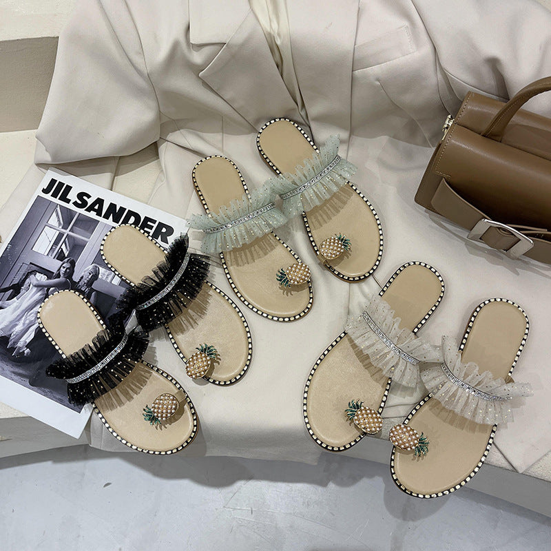 Outer Wear Seaside Flat-Soled Beach Shoes Roman Sandals