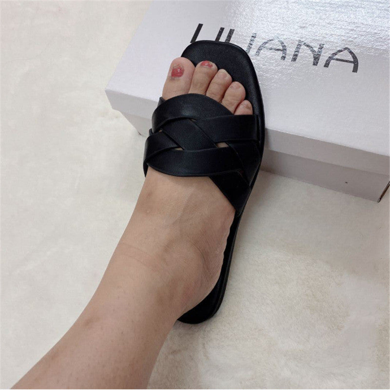 Popular Casual Beach Shoes Lightweight Flat Bottom Ladies