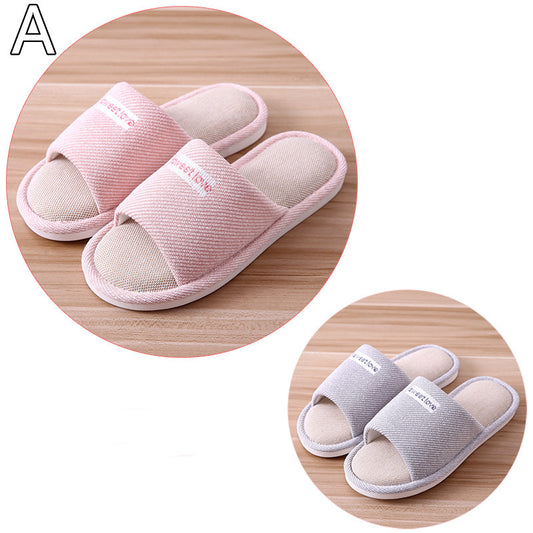 Linen Indoor Cotton And Linen Home Slippers