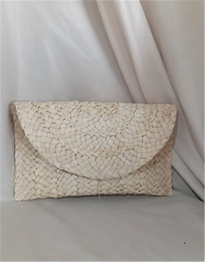 Corn Husk Clutch Straw Woven Leisure Bag