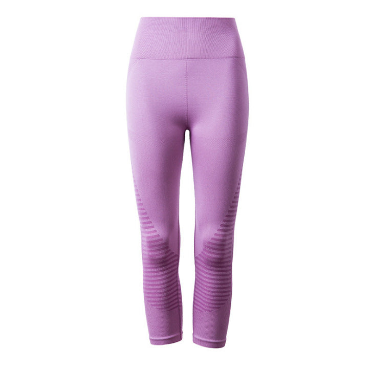 High-waist Fitness Sports Yoga Cropped Pants, Abdomen Running Slim Quick-drying Pants