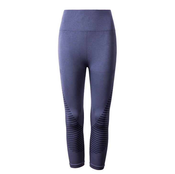 High-waist Fitness Sports Yoga Cropped Pants, Abdomen Running Slim Quick-drying Pants