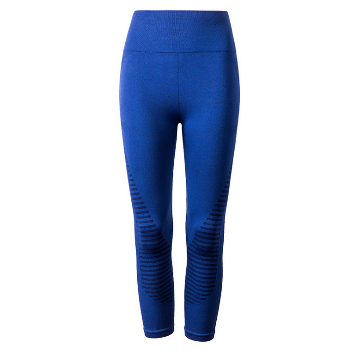 High-waist Fitness Sports Yoga Cropped Pants, Abdomen Running Slim Quick-drying Pants