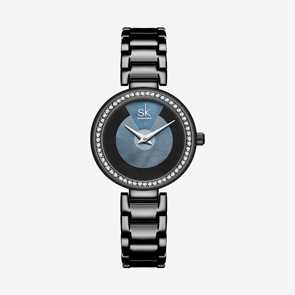 Diamond Waterproof Steel Band Quartz Women's Watch