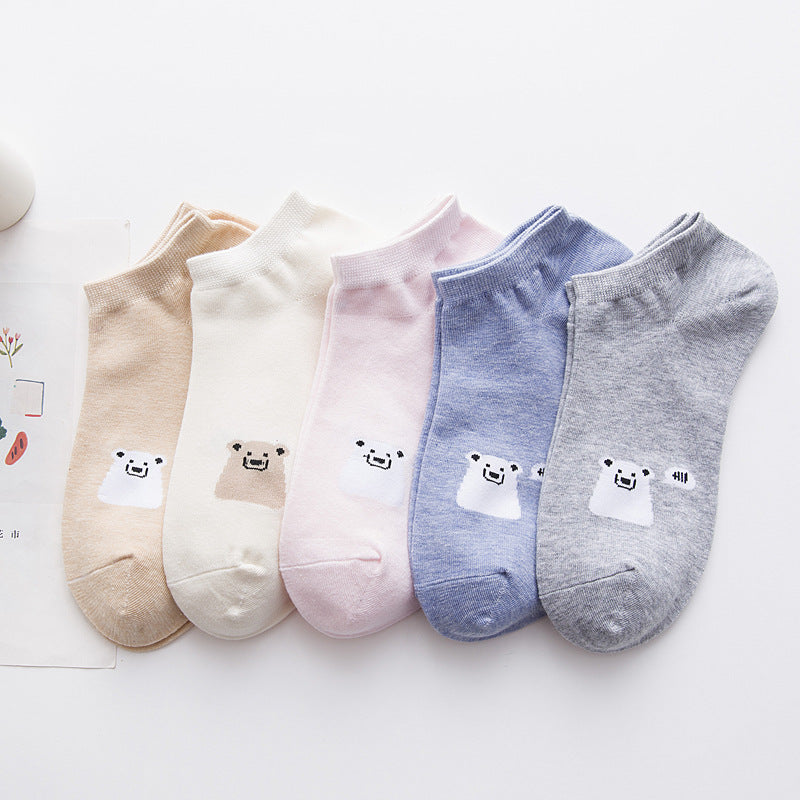 Spring And Summer Women'S Socks, Women'S Solid Color Socks, Low-Cut Shallow Mouth Leisure Boat Socks, Silicone Non-Slip Invisible Socks Wholesale