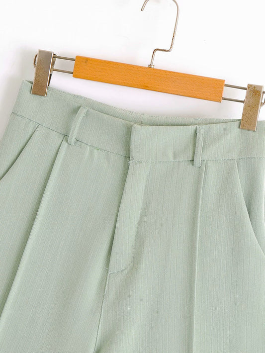 Wide Leg High Waist Shorts, Short Pants, Women'S Summer Loose Straight Five-Point Pants, Summer Suit Pants, Women'S Thin Section