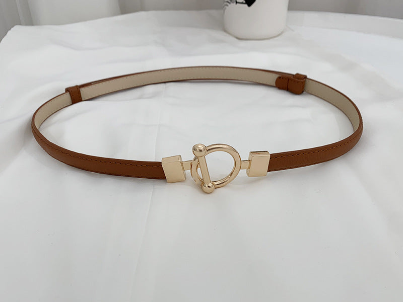 djustable  Belt Decoration All-Match Coat Dress Fashionable Fine Cross Pattern Small Belt Women With Sweater