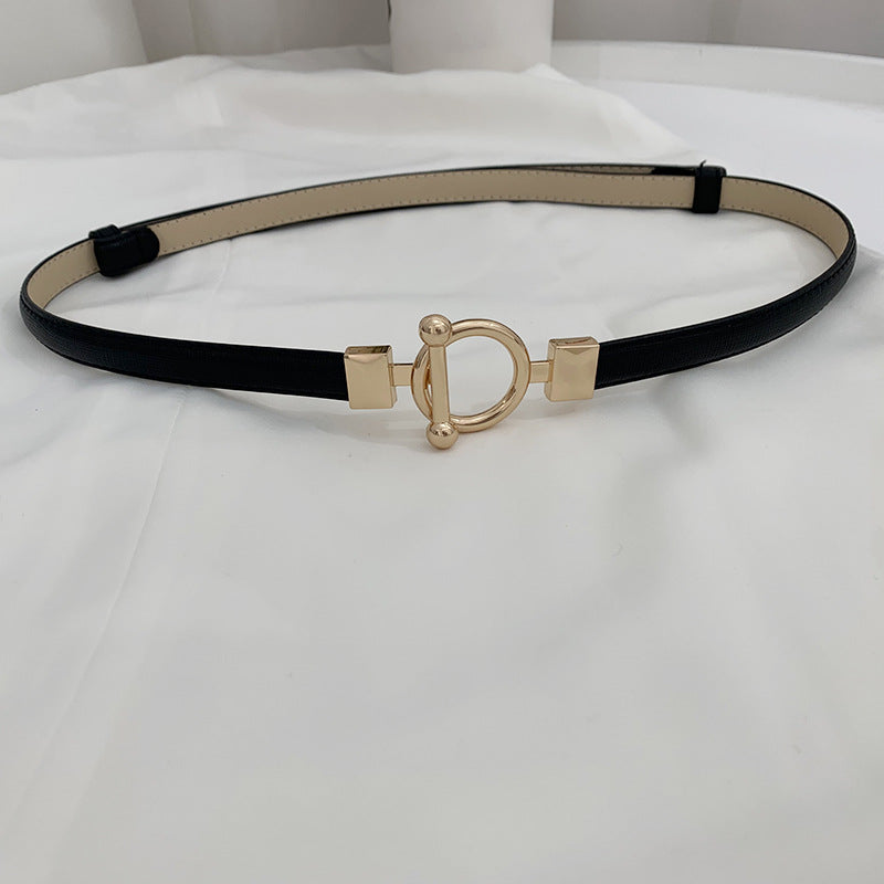 djustable  Belt Decoration All-Match Coat Dress Fashionable Fine Cross Pattern Small Belt Women With Sweater